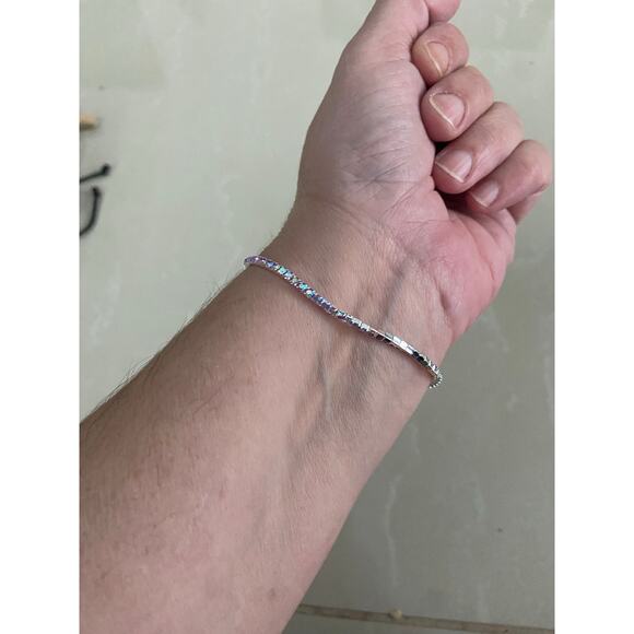 Rhinestone stretchy bracelet - Picture 2 of 3